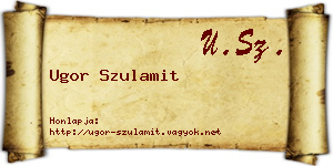 Ugor Szulamit névjegykártya